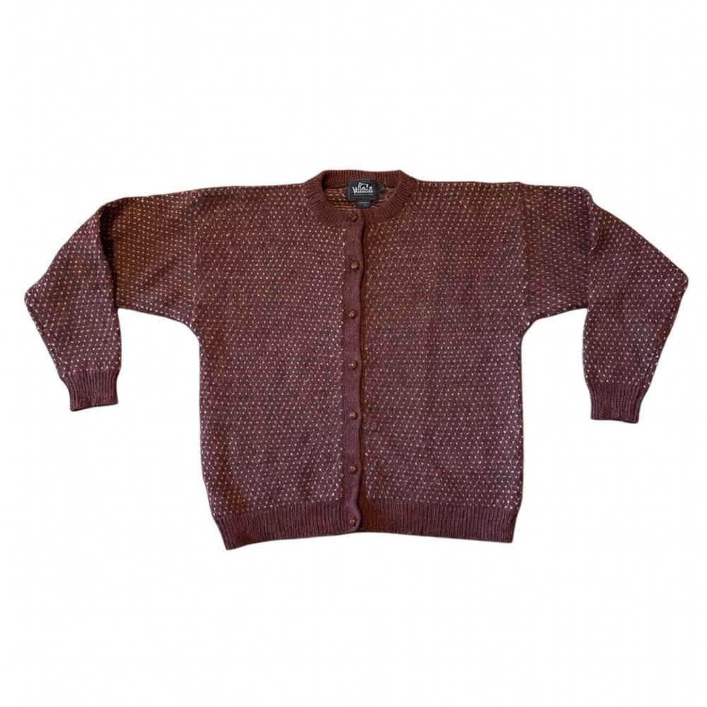 Vintage Woolrich Maroon Knit Cardigan